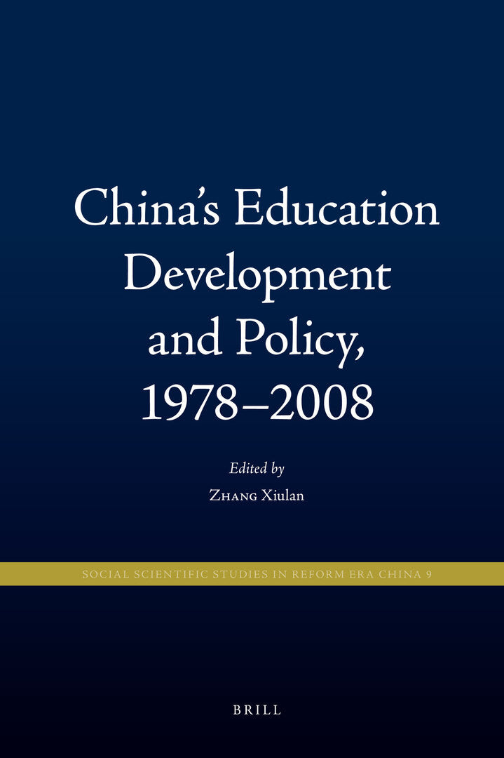 Cover image for China's Education Development and Policy, 1978-2008 ISBN 9789004188150